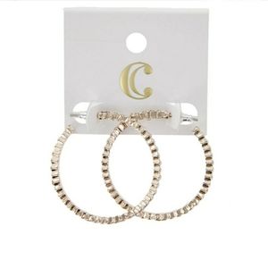 Rhinestone Hoop Earrings